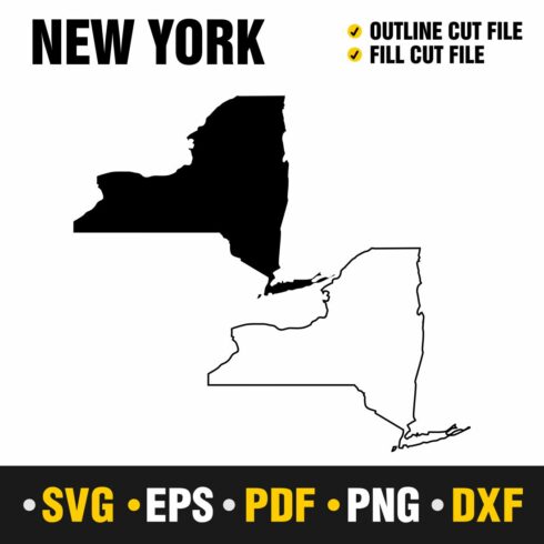 New York SVG, PNG, PDF, EPS & DXF cover image.