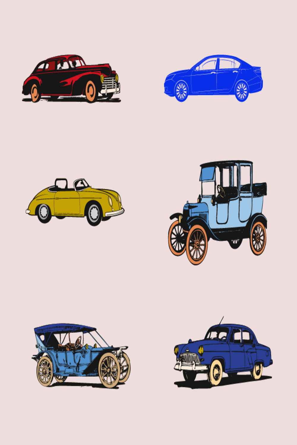 Car - Collation vector Design Total - 6 pinterest preview image.