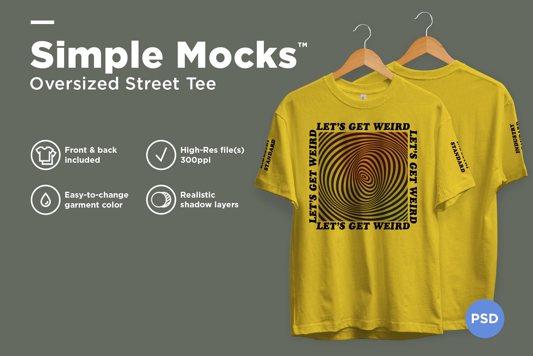 Oversized Street Tee Mockup cover image.