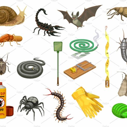 Pest insects, bugs, animals cover image.