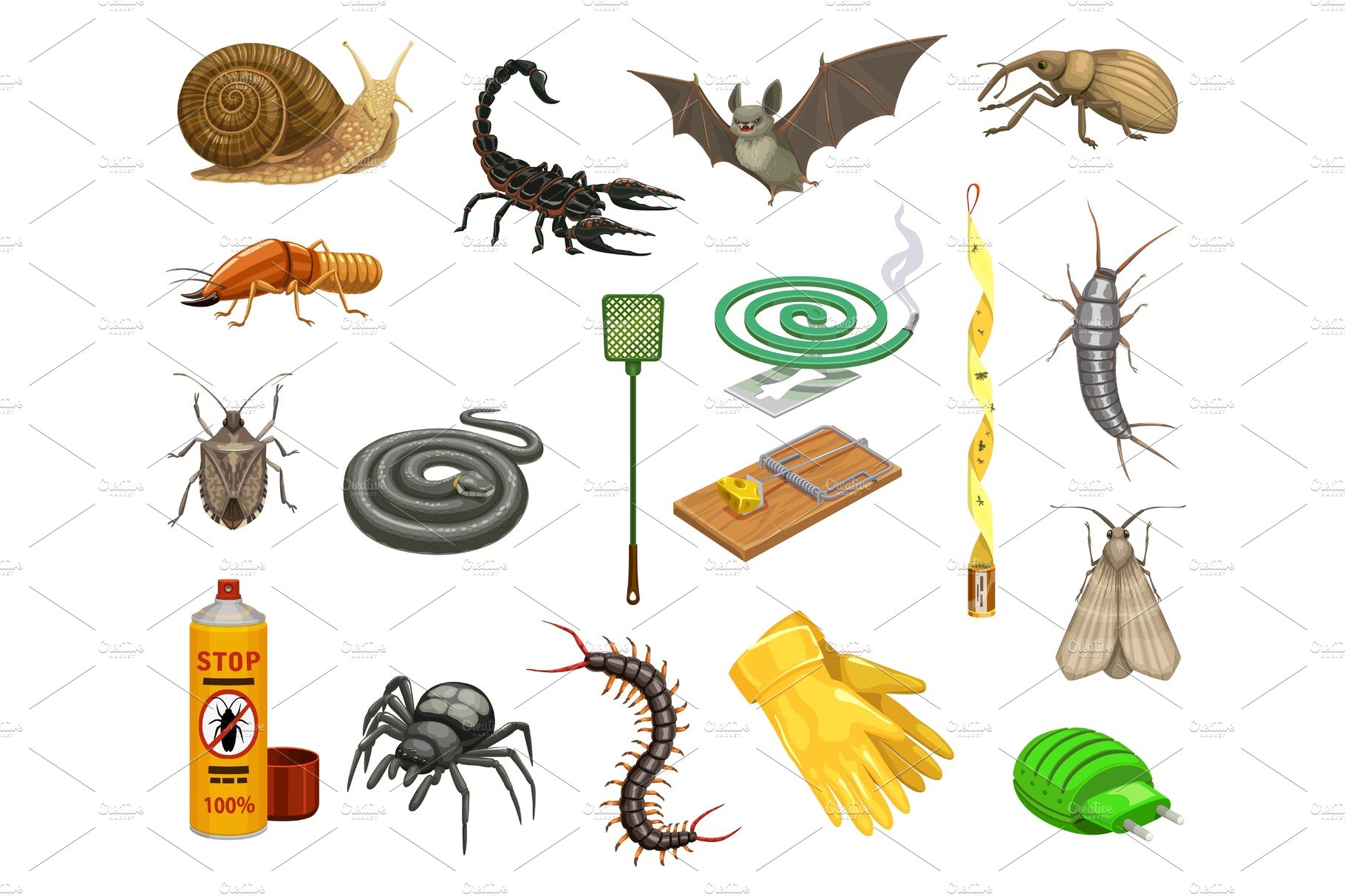 Pest insects, bugs, animals cover image.