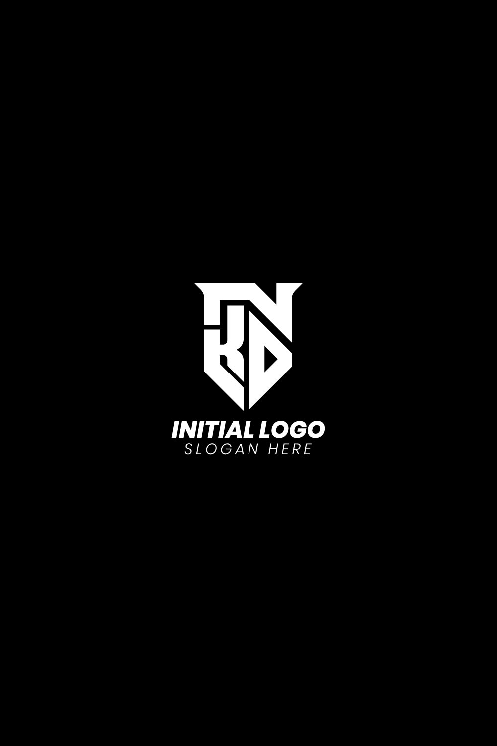 NKD letter logo design on black background NKD monogram initials letter logo concept pinterest preview image.