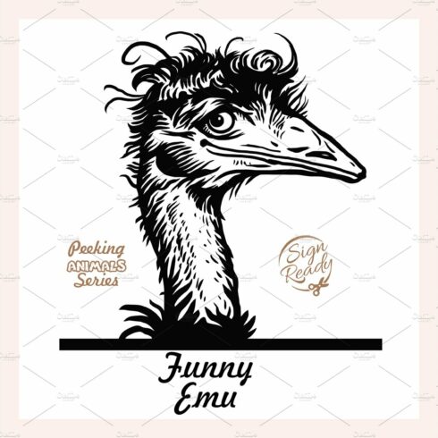 Peeking Funny Emo - Emo ostrich cover image.
