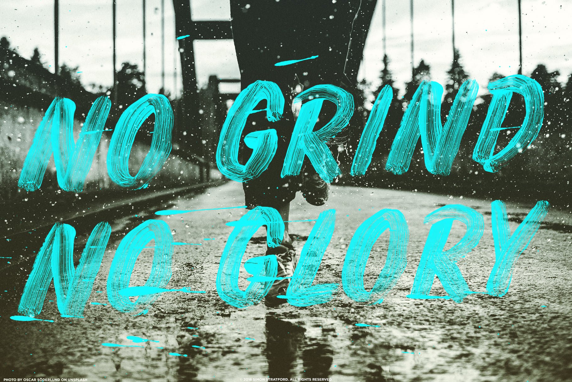 no grind no glory fierce font 643