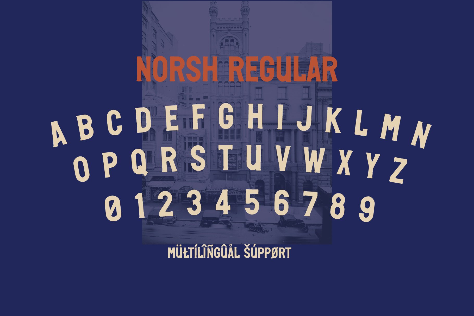 NORSH - A Vintage Display Font preview image.