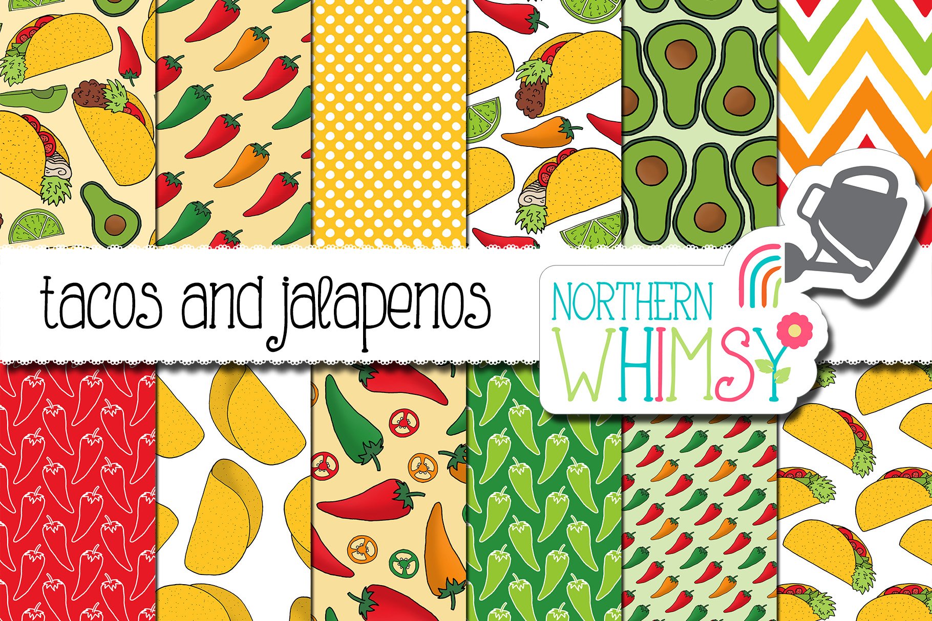Taco Seamless Patterns cover image.