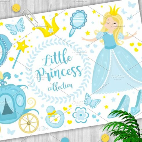 Cute little princess Cinderella set cover image.