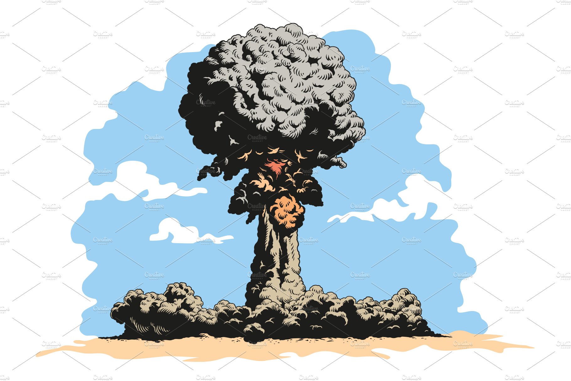 Mushroom cloud silhouette cover image.