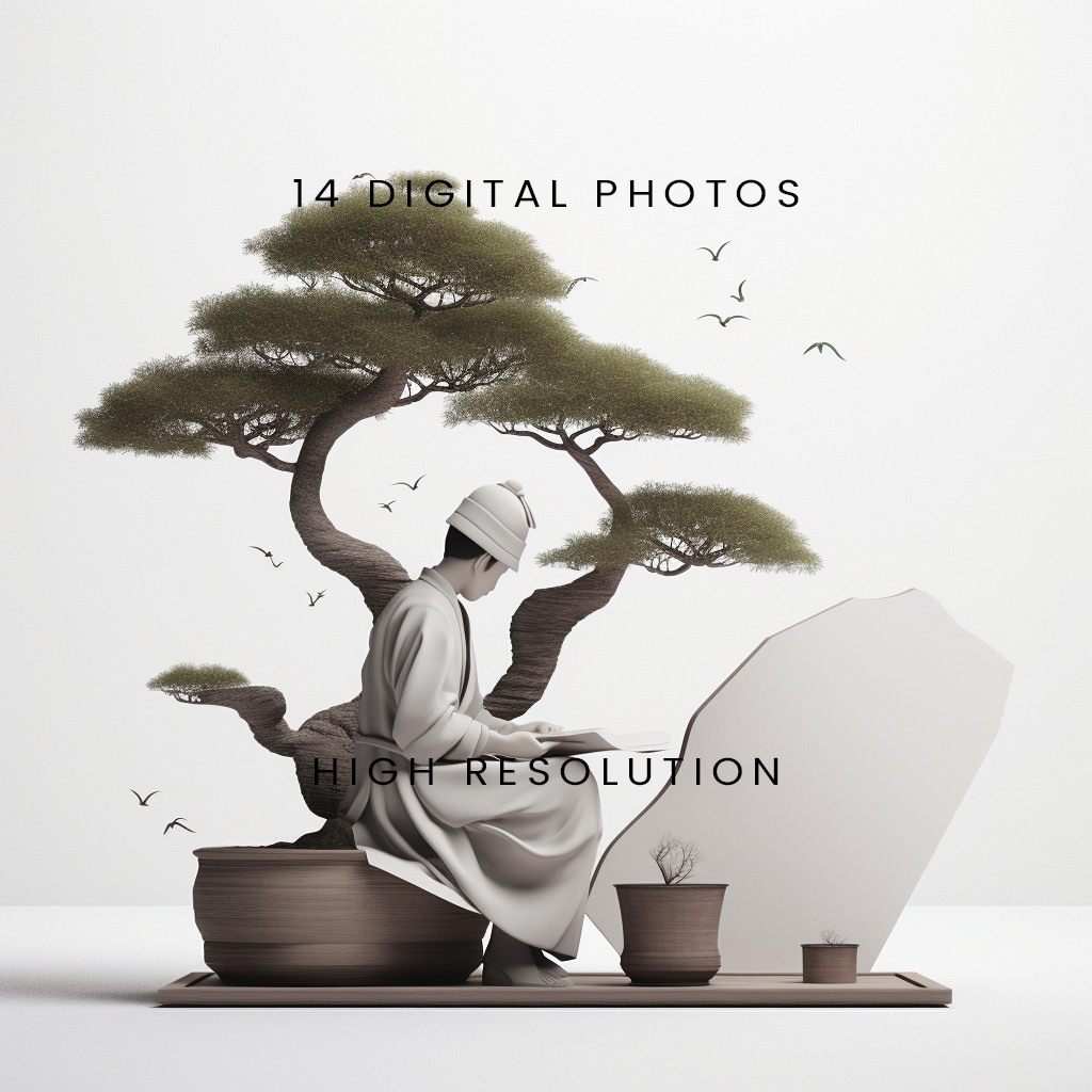 14 Digital Photos - Bonsai Tree pinterest preview image.