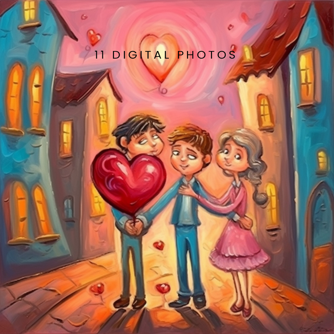 11 Digital Photos for Valentines preview image.