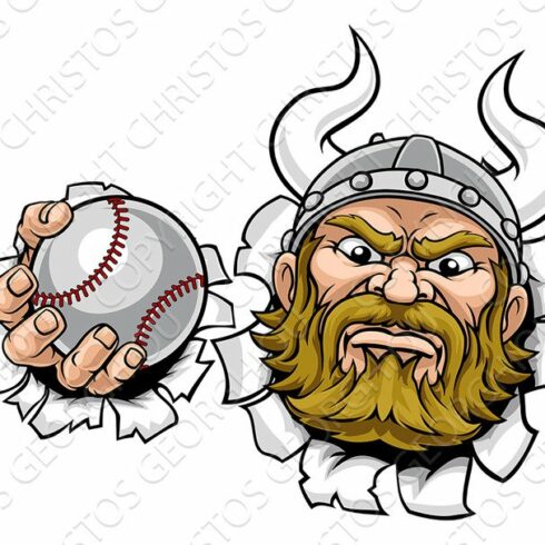 Viking Baseball Ball Sports Mascot cover image.