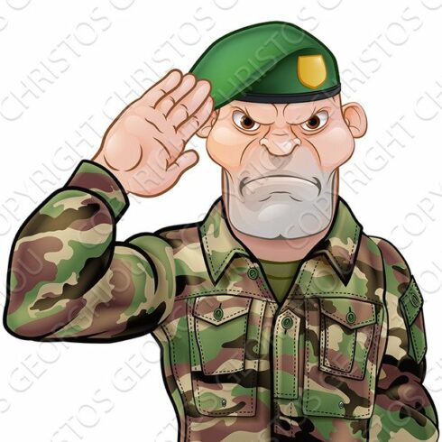 Saluting Soldier Cartoon cover image.