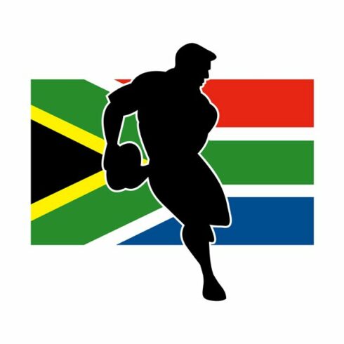 rugby running player flag cover image.
