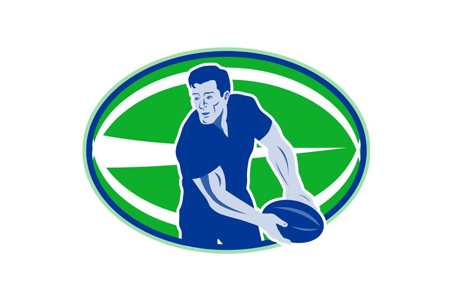 rugby player passing ball cover image.