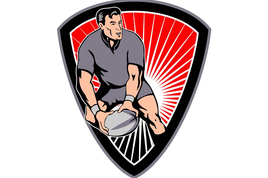 rugby passing ball shield cover image.