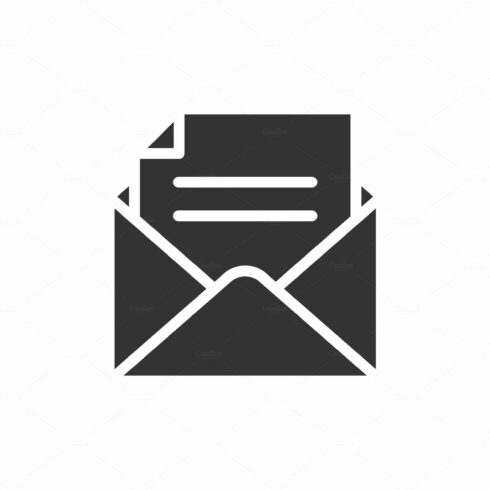Email black icon cover image.