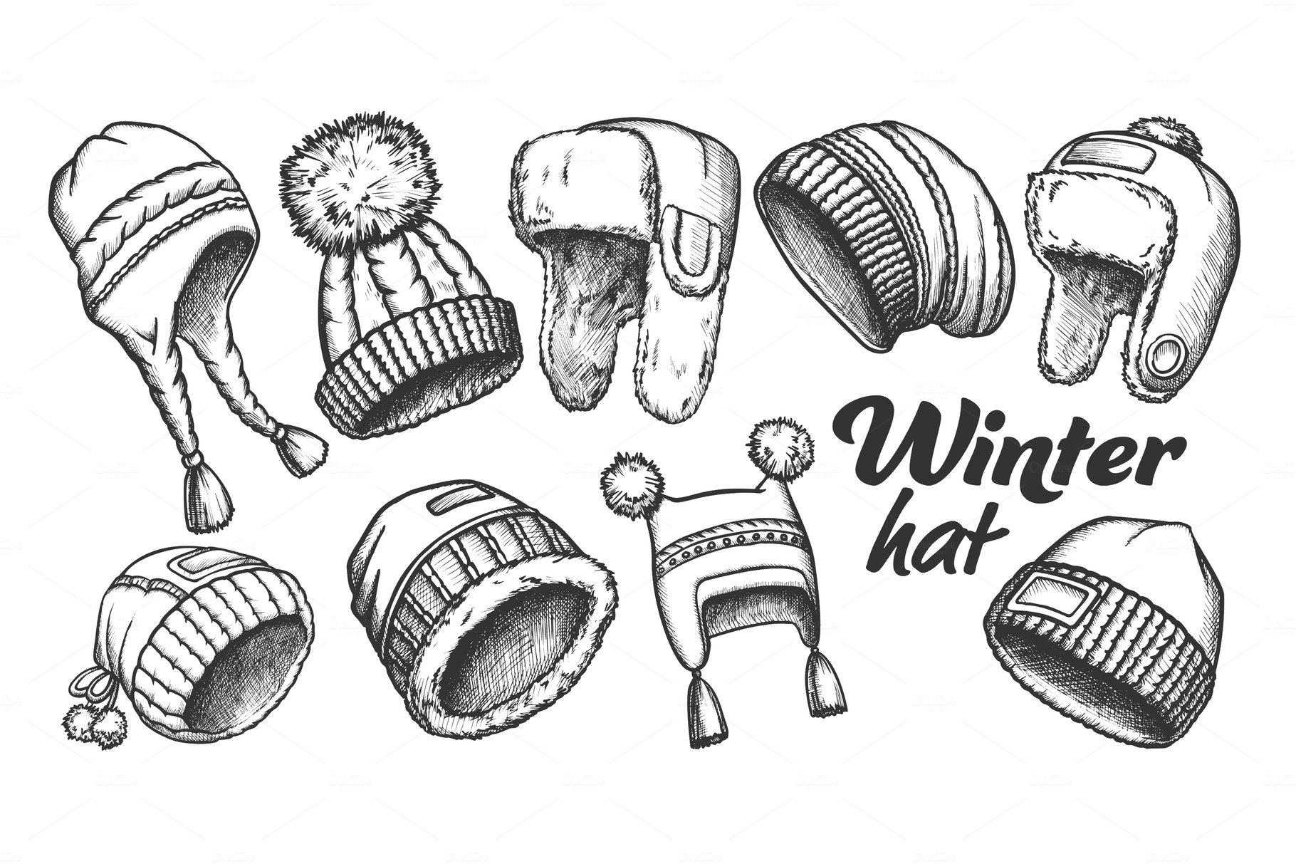 Winter Hat Clothing Accessory Retro cover image.