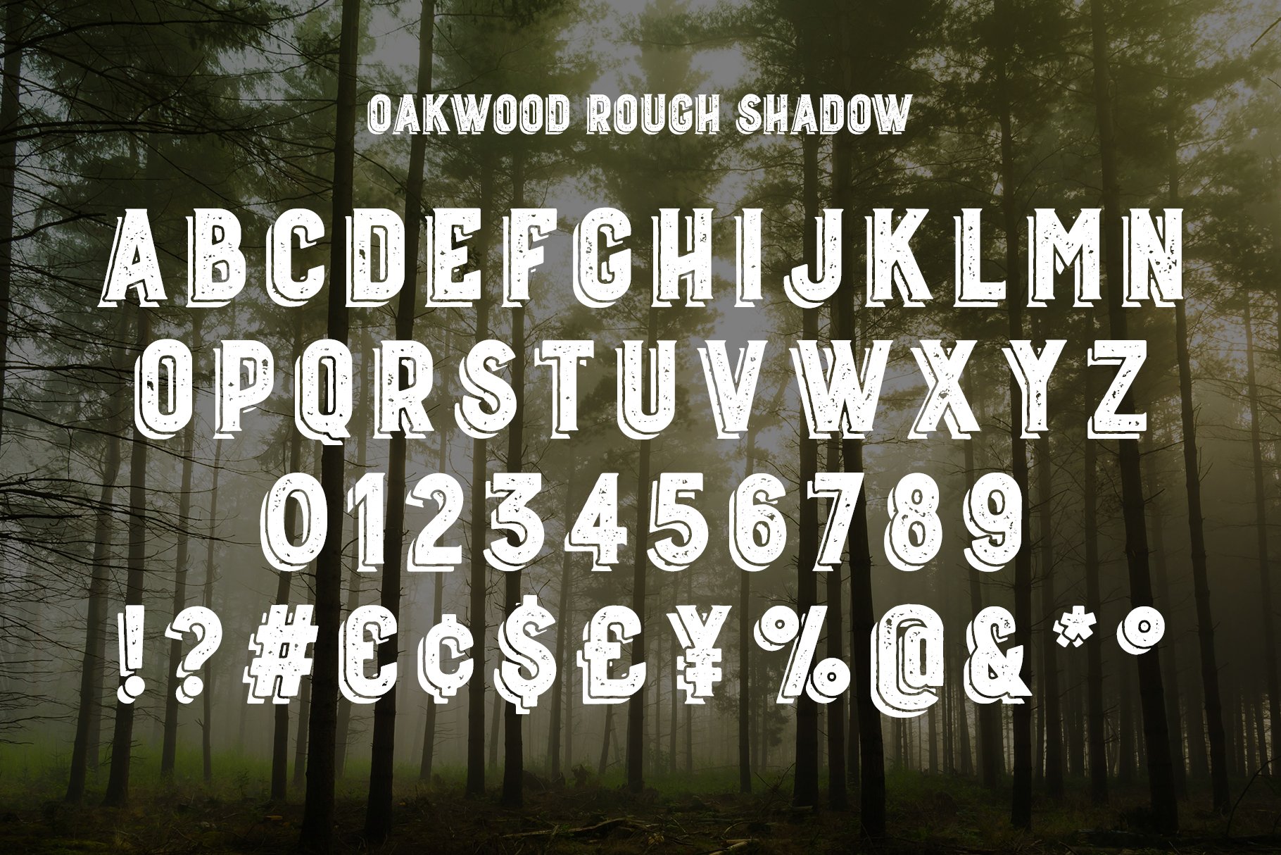 oakwood rustic font preview cm 5 374