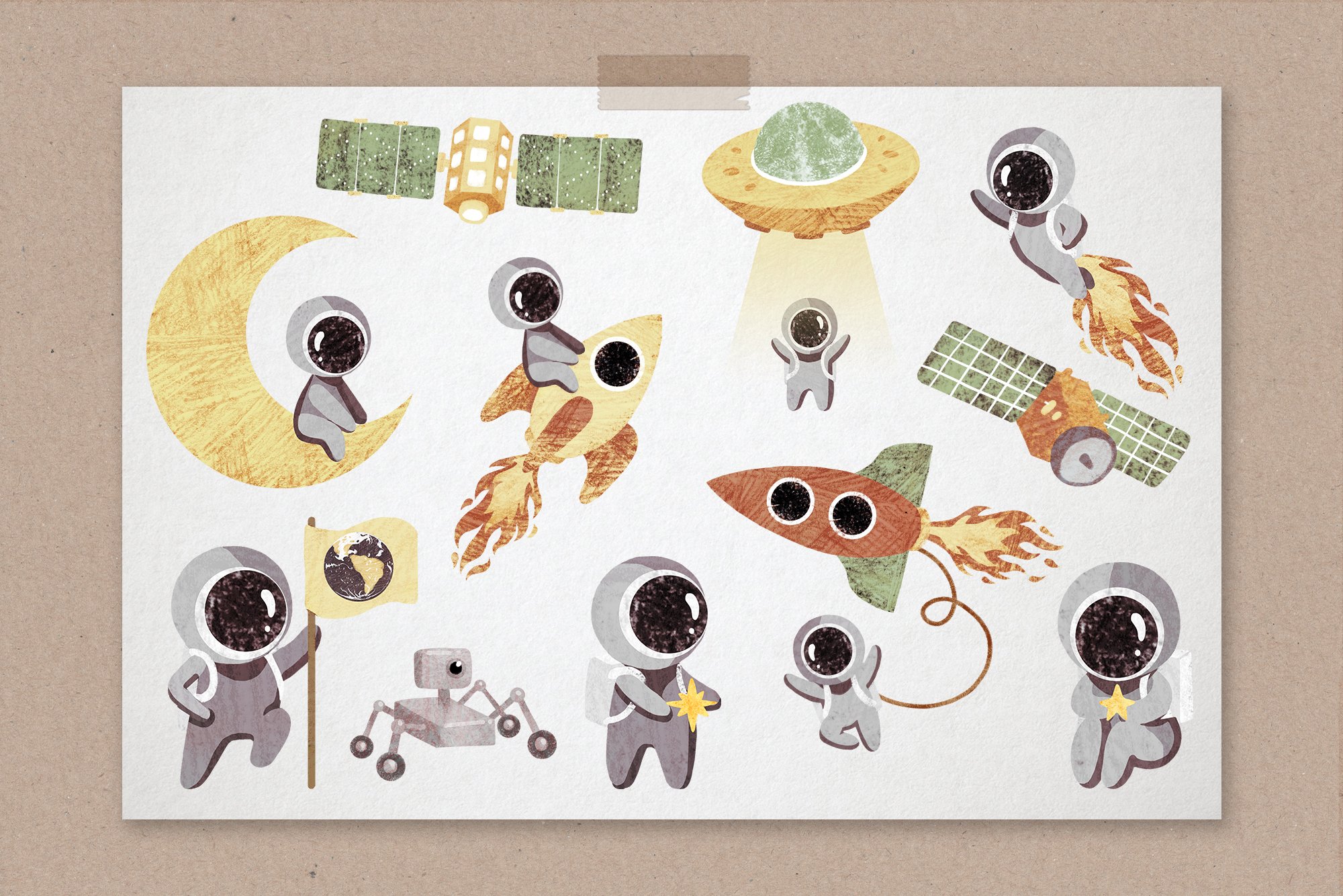 Space astronaut clipart preview image.