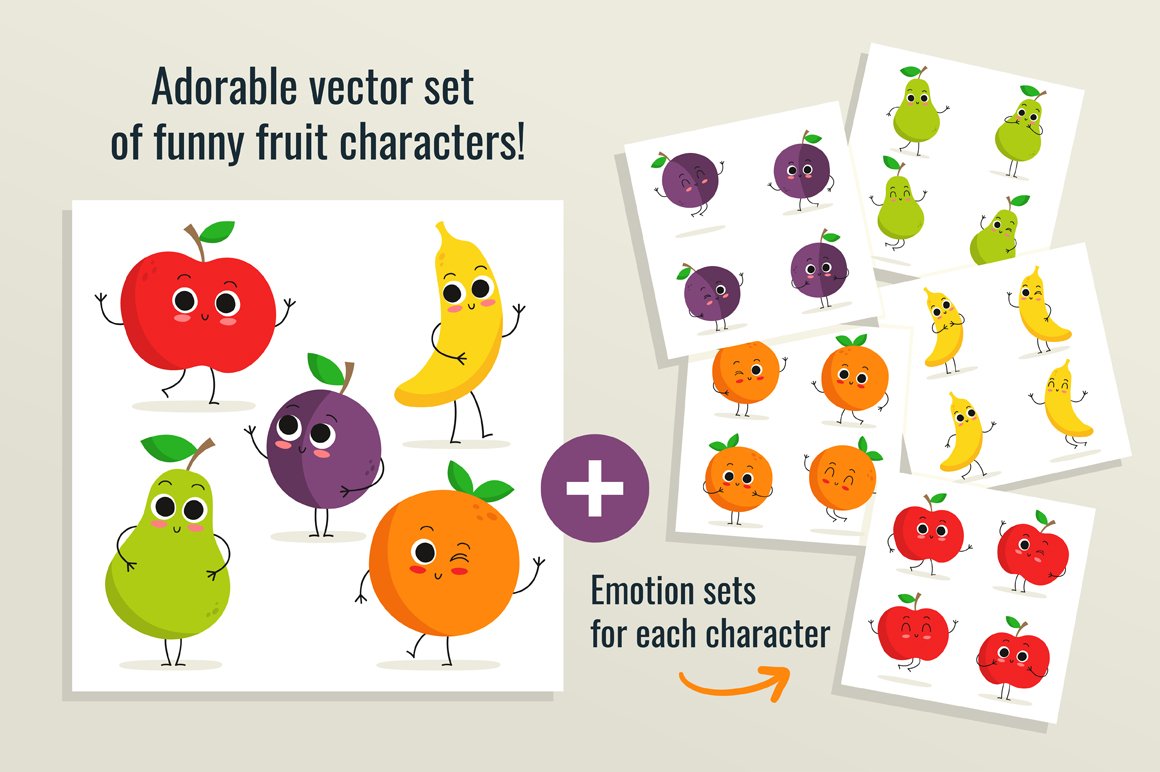 Cute happy fruits! :) preview image.