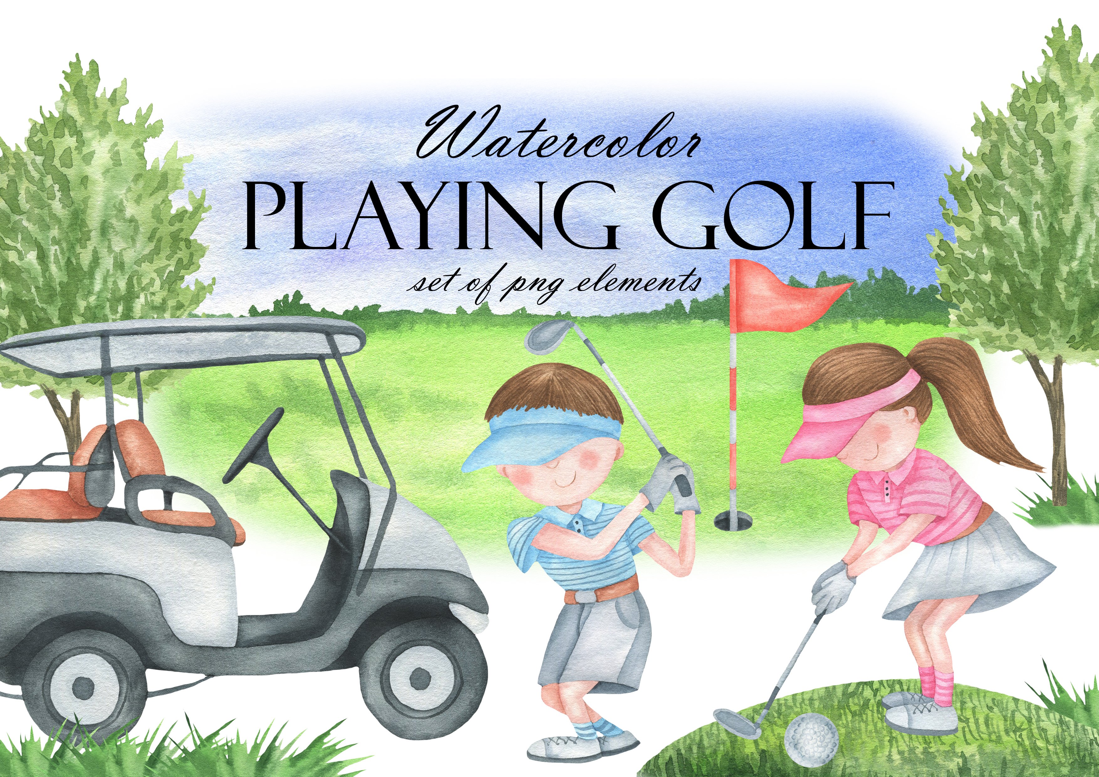 Watercolor Golf cover image.