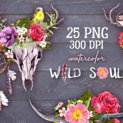 Wild soul - boho style watercolor cover image.