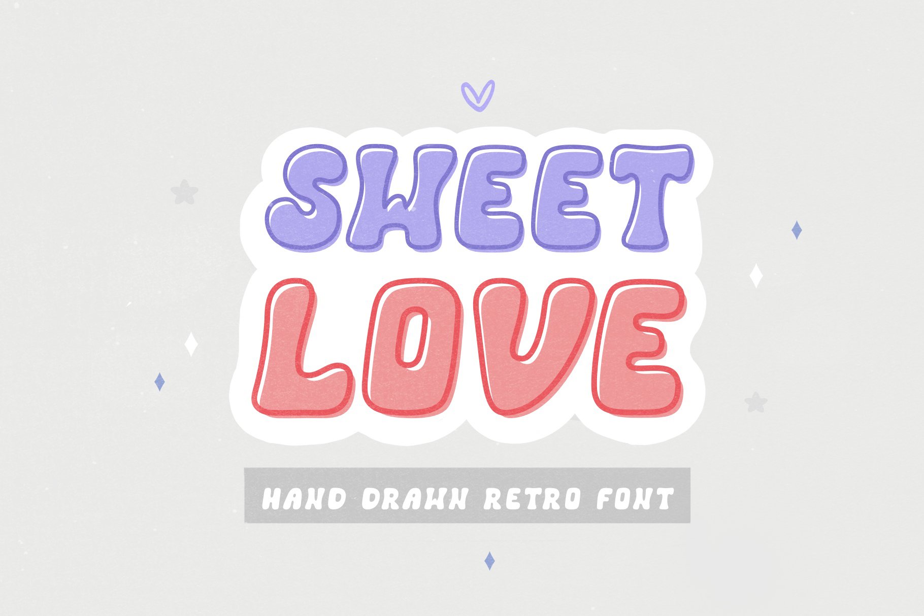Sweetlove Hand Drawn Retro Font cover image.