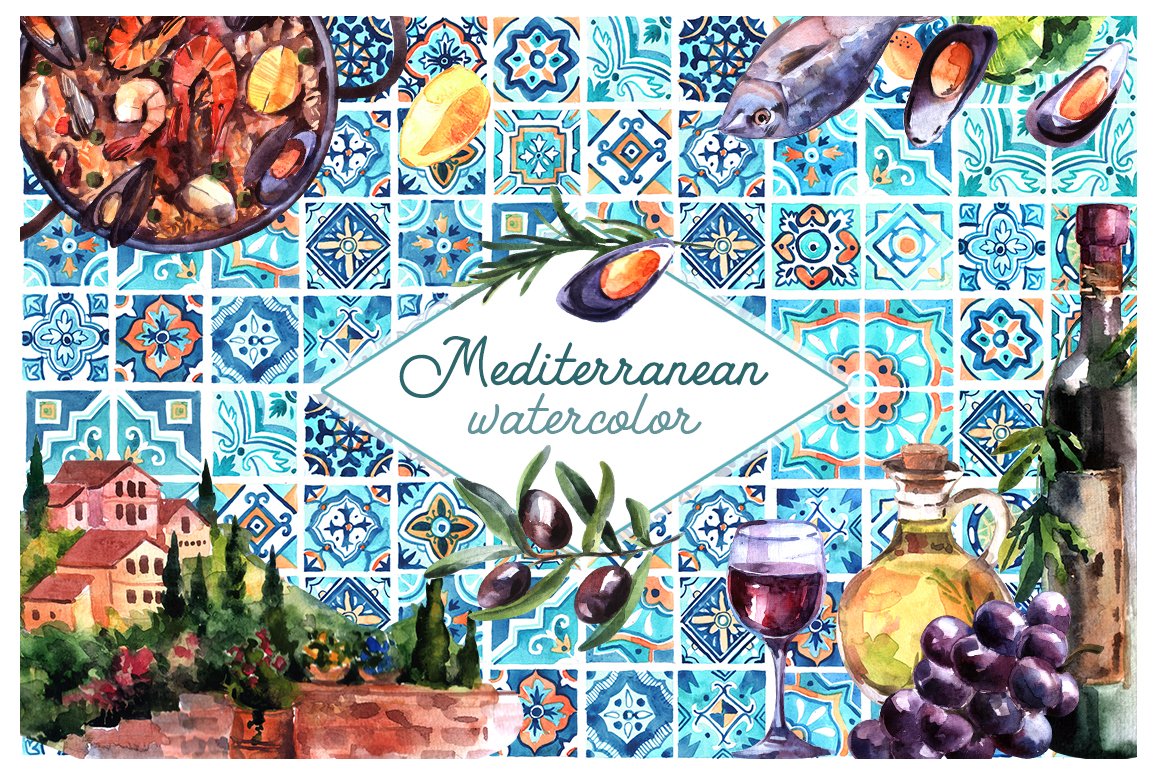 Watercolor mediterranean cover image.