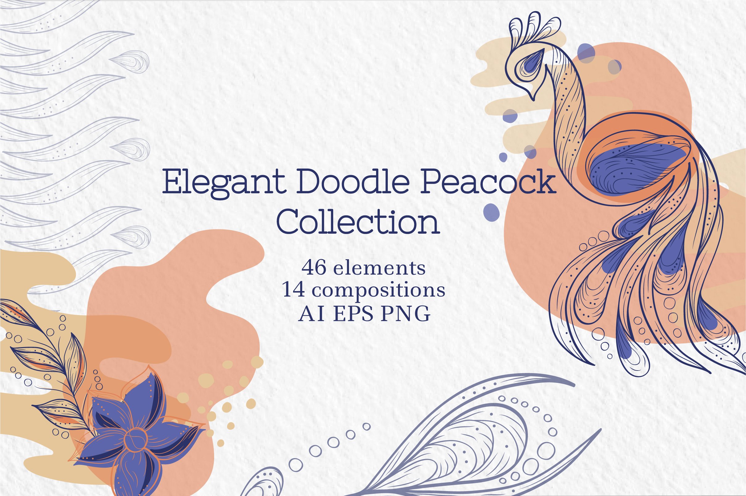 Elegant Doodle Peacock Collection cover image.