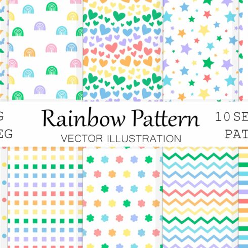 Rainbow pattern. Abstract pattern cover image.
