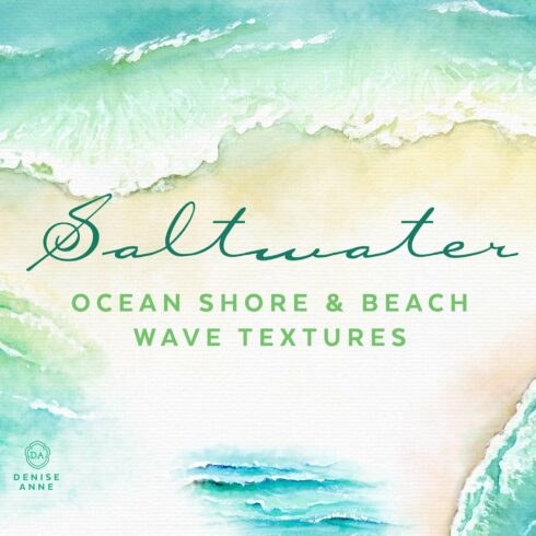 Watercolor Ocean Wave Beach Textures cover image.