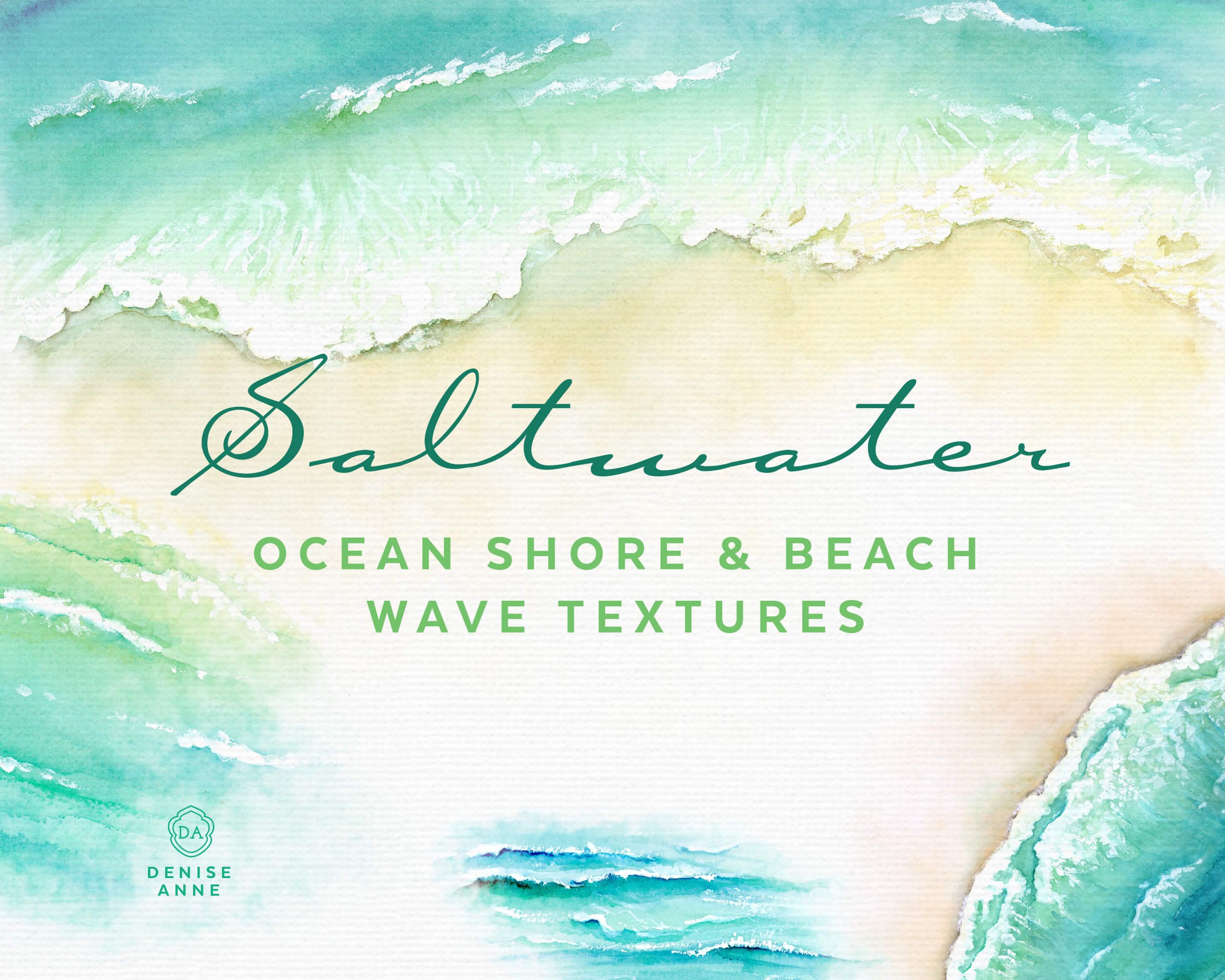Watercolor Ocean Wave Beach Textures cover image.
