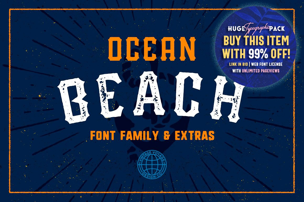 Ocean Beach • Five Fonts preview image.