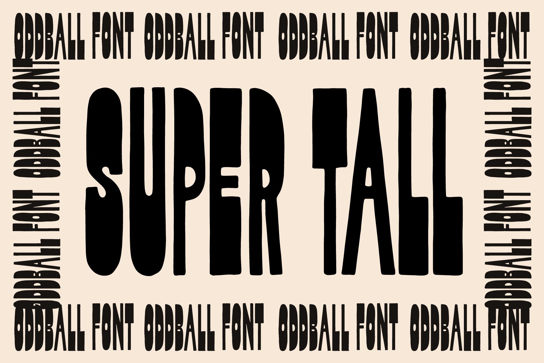 oddball hand lettered reverse contrast font 01 05 130