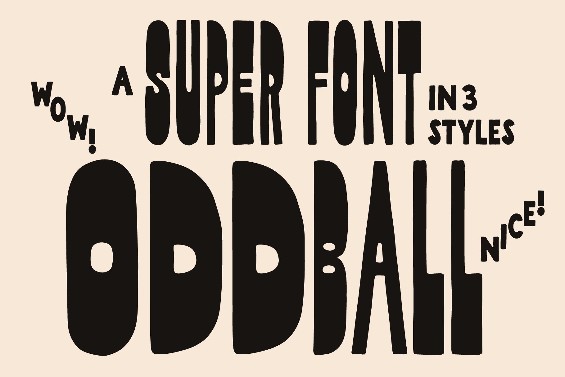 oddball hand lettered reverse contrast font cover 990