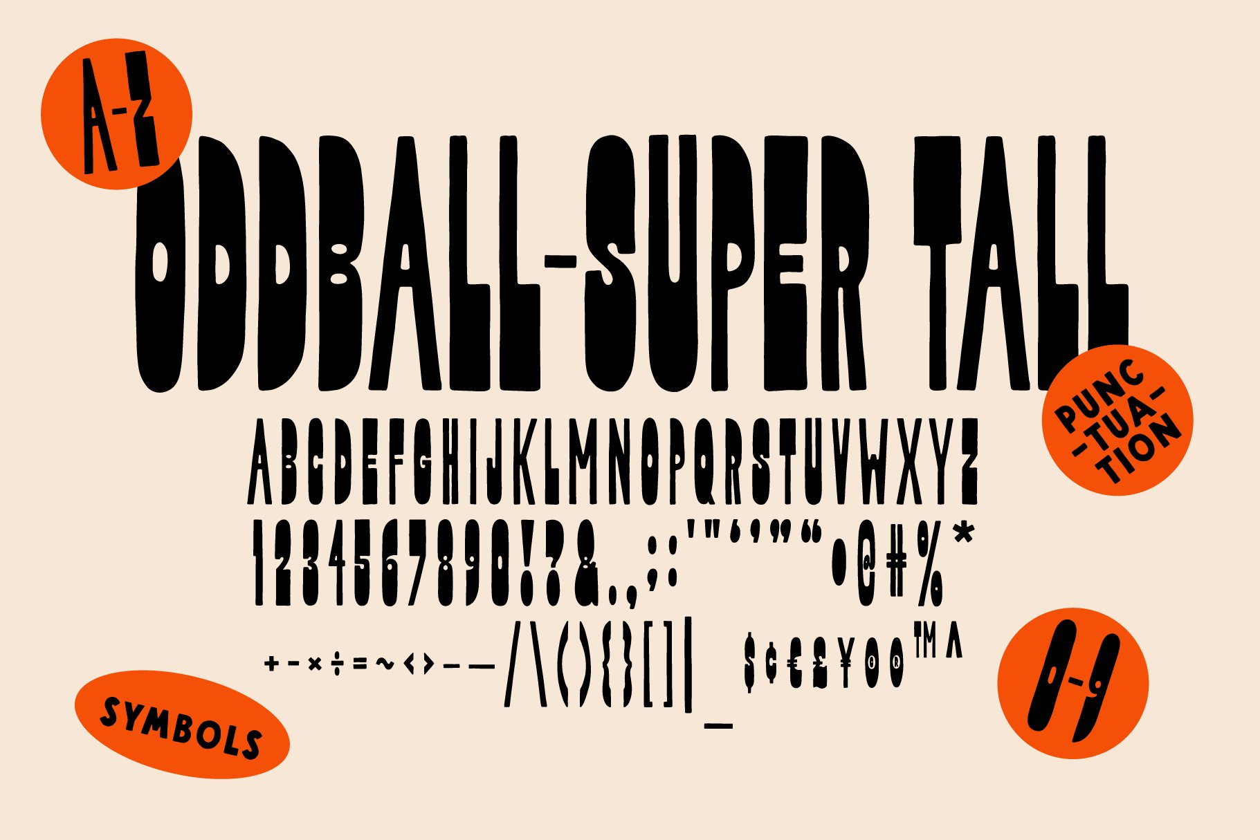 oddball supertall font 06 658