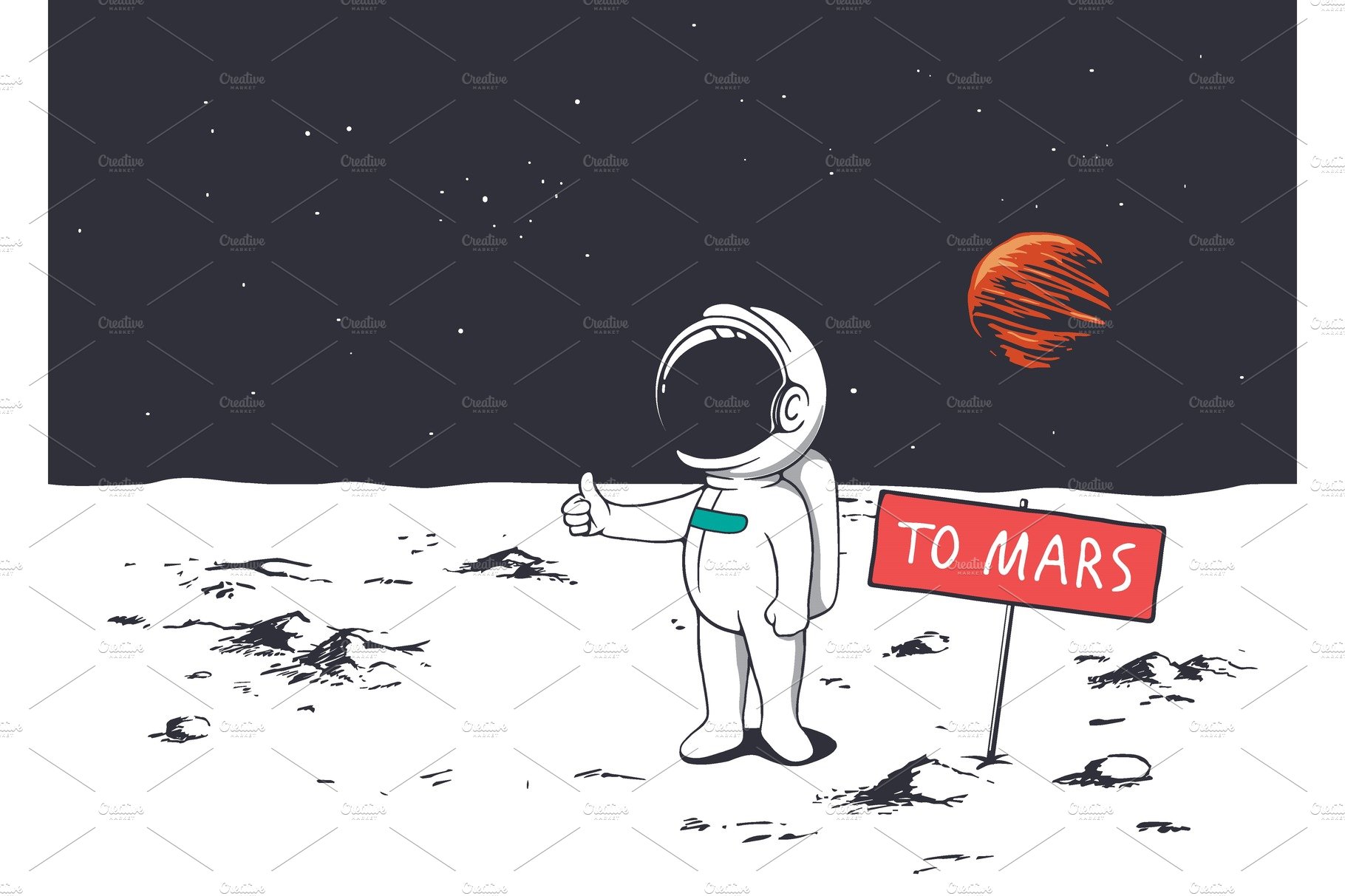 Astronaut want to get to Mars cover image.