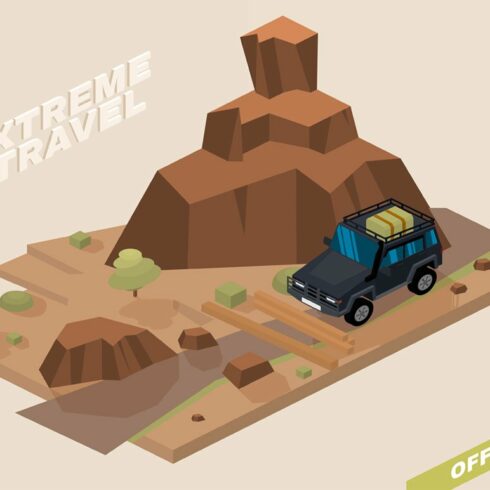 Offroad Car Isometry cover image.