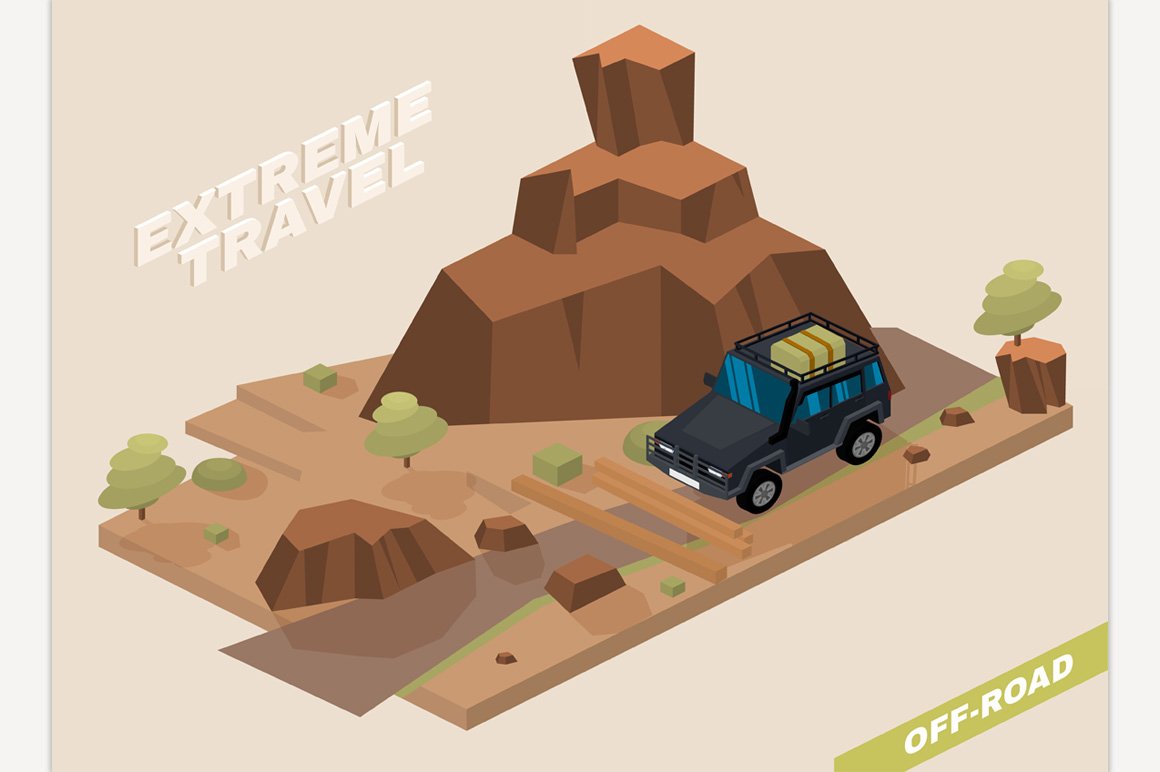 Offroad Car Isometry cover image.