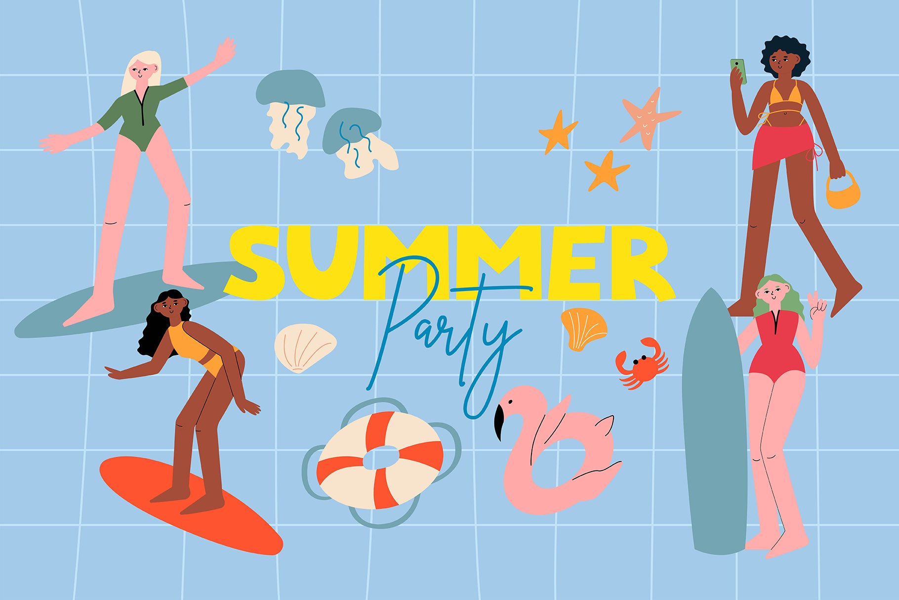 Summer Party | Cliparts, Posters cover image.