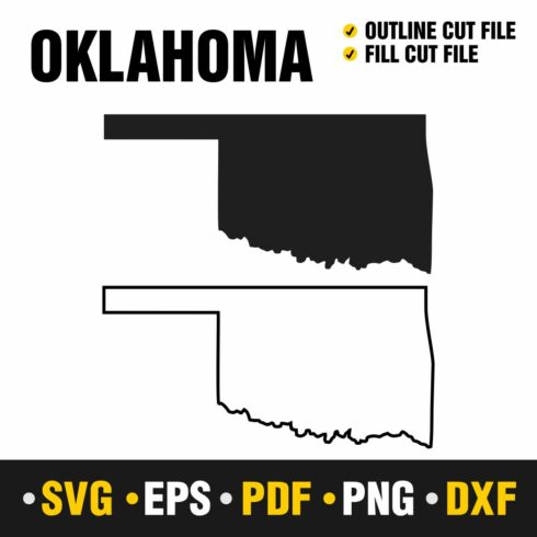 Oklahoma SVG, PNG, PDF, EPS & DXF cover image.