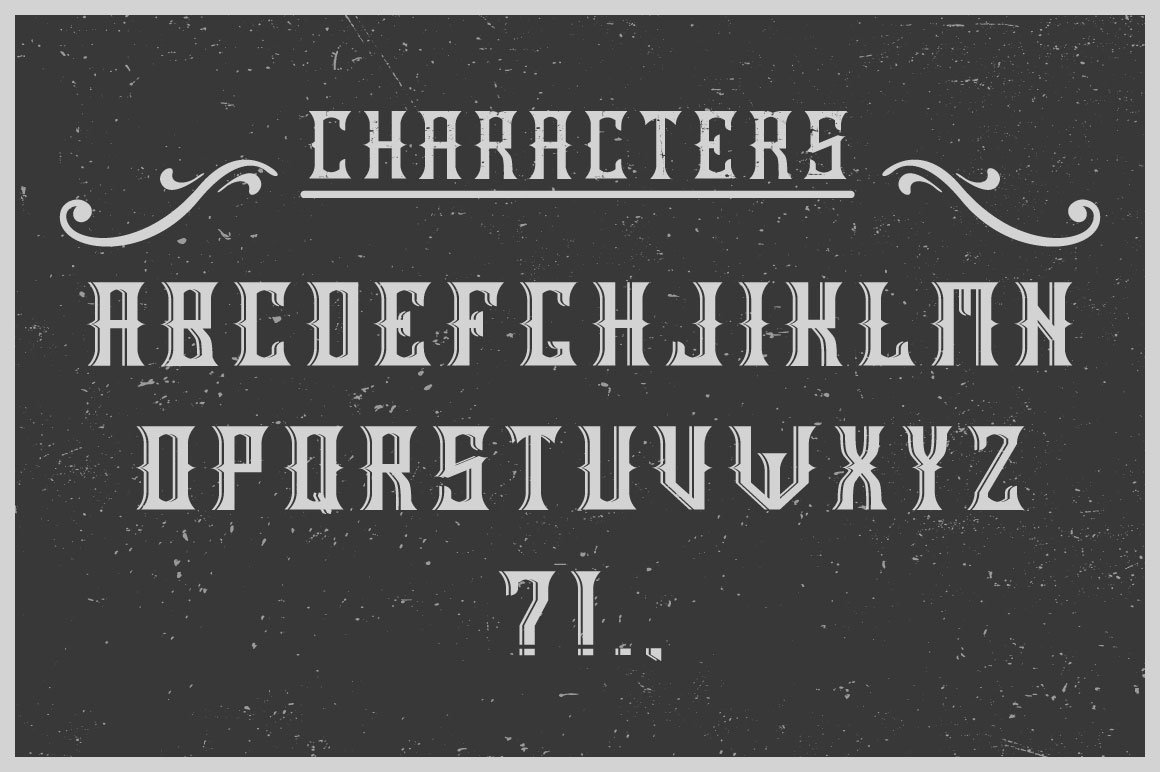 Handcrafted Old Cask label font preview image.