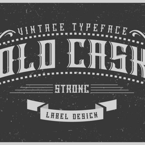 Handcrafted Old Cask label font cover image.