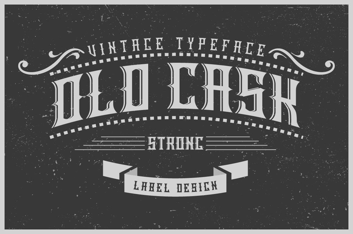 Handcrafted Old Cask label font cover image.
