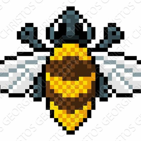 Bumble Bee Bug Insect Pixel Art cover image.