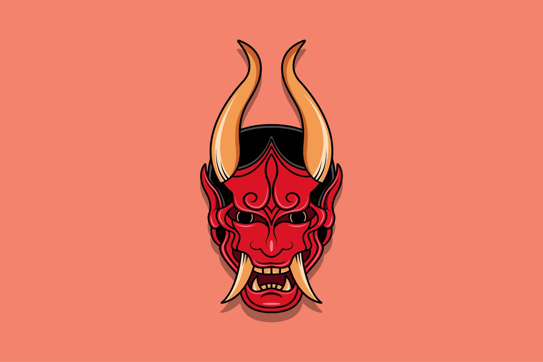 Oni japanese devil mask #11 cover image.