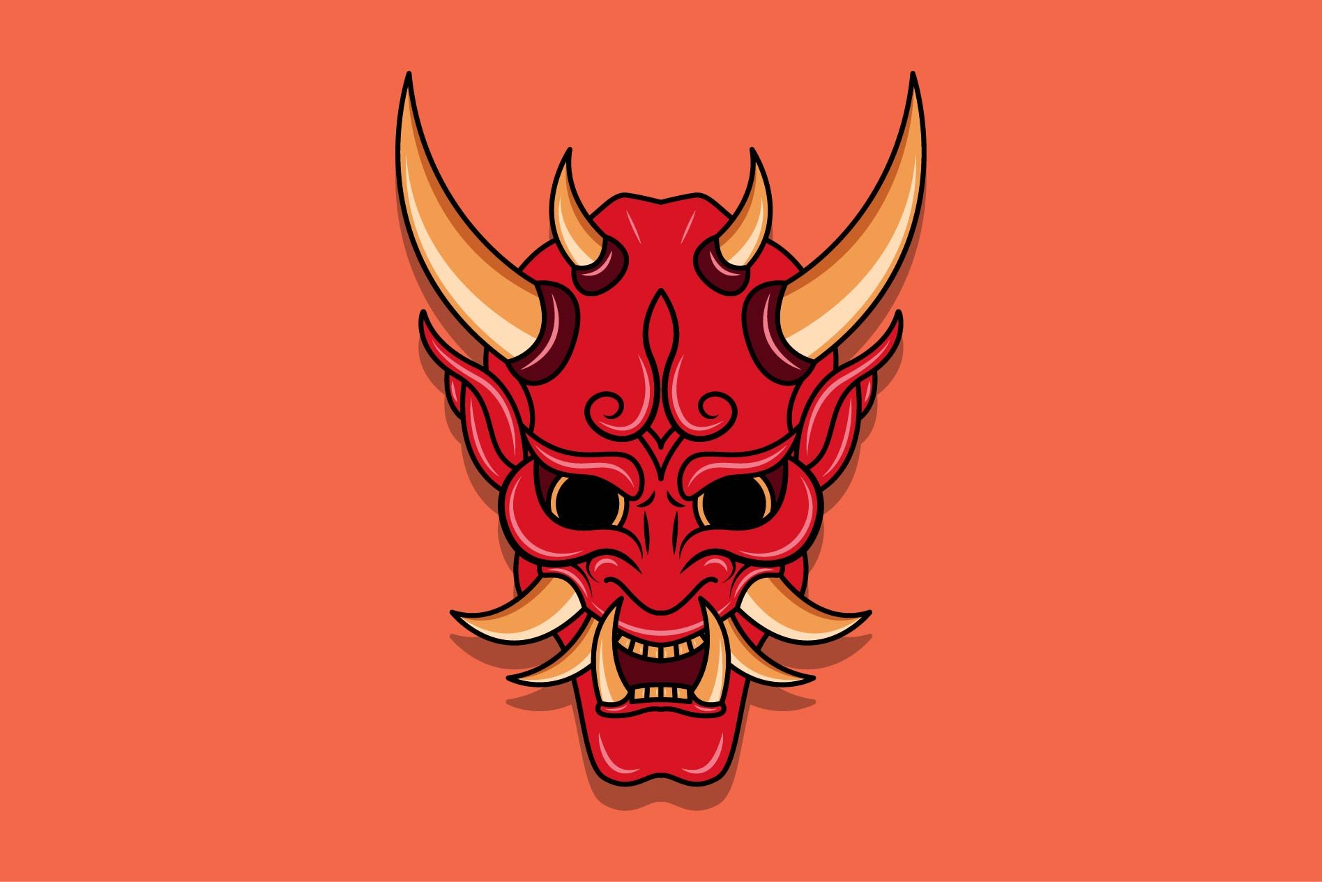 Oni japanese devil mask #13 cover image.