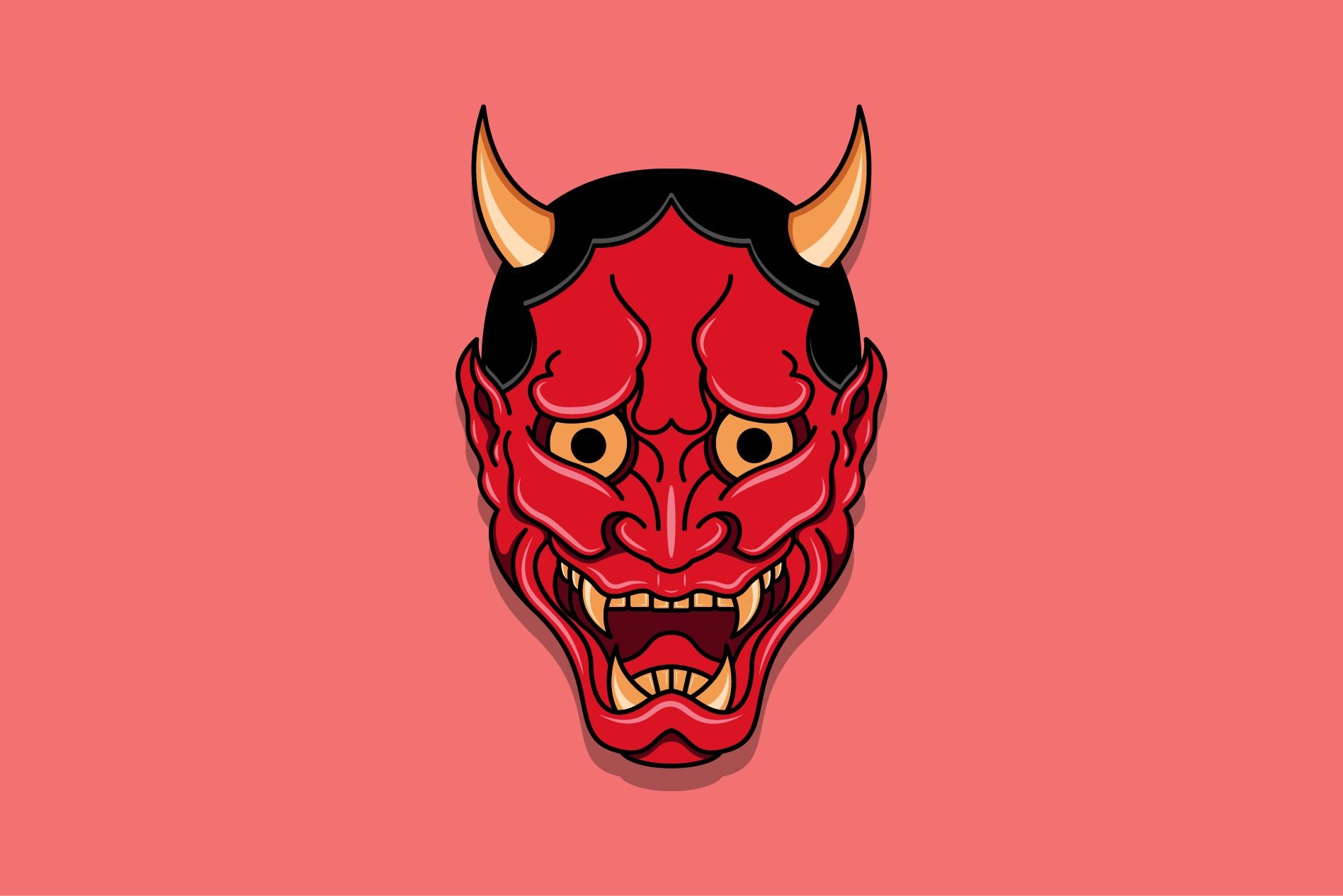 Oni japanese devil mask #08 cover image.