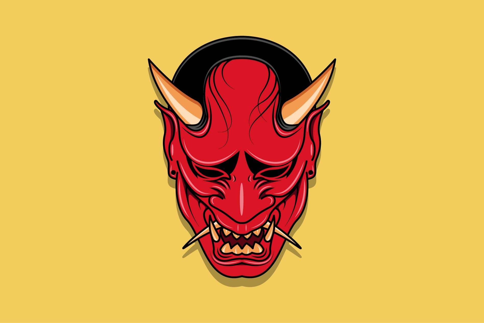 Japanese Devil Mask Tattoo - wide 8