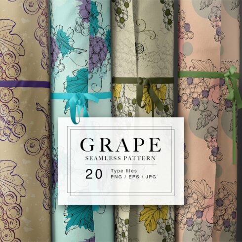 Grape seamless pattern cover image.